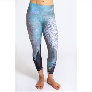 Women's Blue Patterned Leggings